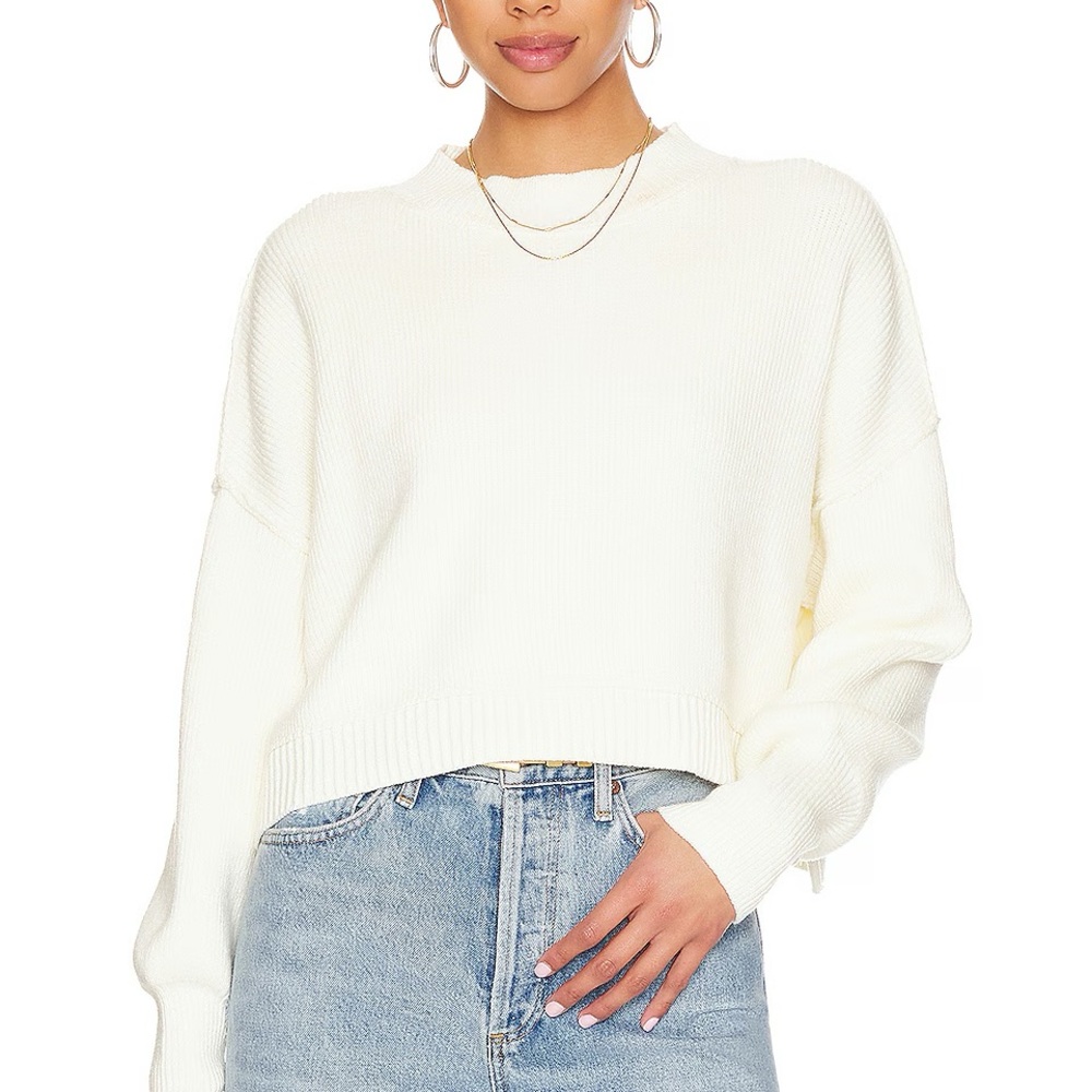Free People Easy Street Crop Pullover Sweater - Picture 1 of 1